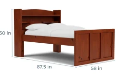 Kids Mor Furniture Young Pioneer Bookcase Bed W/ 4 Drawer Storage In , Twin