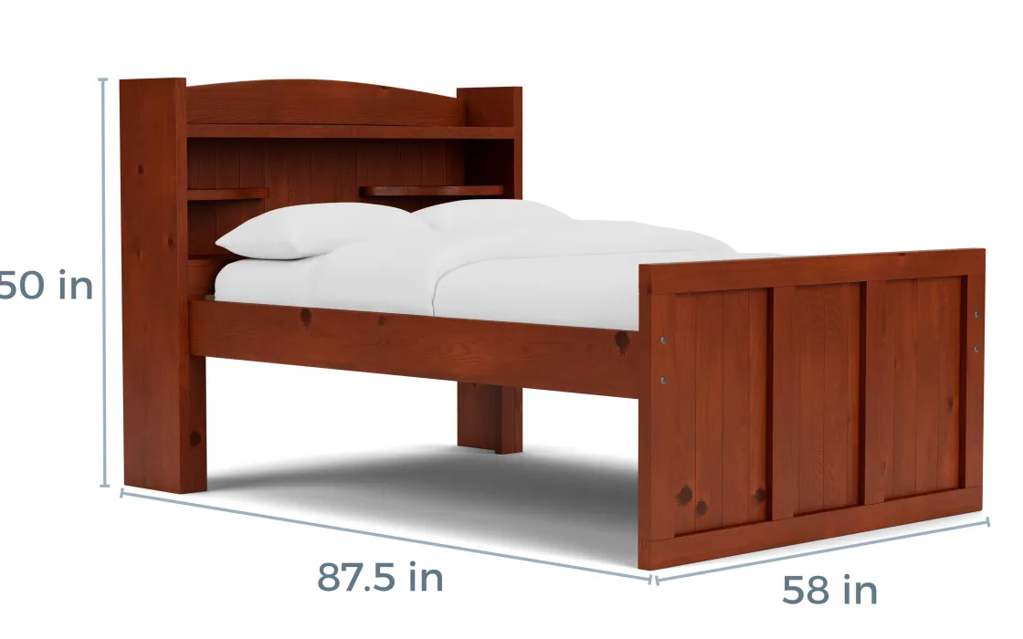 Kids Mor Furniture Young Pioneer Bookcase Bed W/ 4 Drawer Storage In , Twin