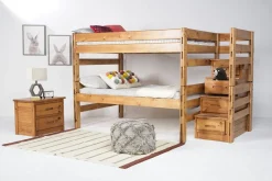 Kids Mor Furniture Young Pioneer Bunk Bed In Natural, Twin