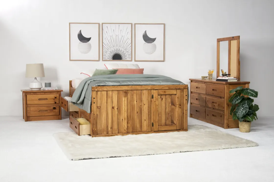 Kids Mor Furniture Young Pioneer Captain Bed W/ 4 Drawer Storage In , Twin