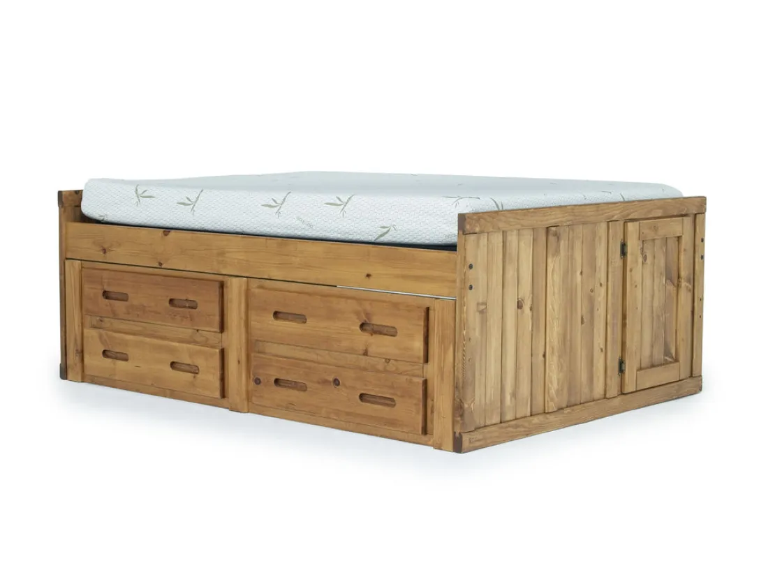 Kids Mor Furniture Young Pioneer Captain Bed W/ 4 Drawer Storage In , Twin