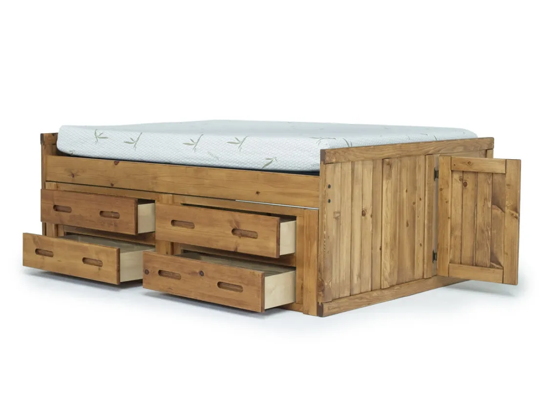 Kids Mor Furniture Young Pioneer Captain Bed W/ 4 Drawer Storage In , Twin