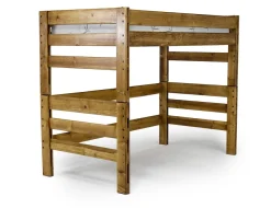 Kids Mor Furniture Young Pioneer Loft Bed In Cinnamon, Twin