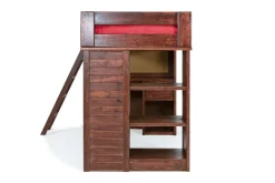 Kids Mor Furniture Young Pioneer Loft Bed In Cinnamon, Twin