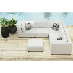 Mor Furniture Zandara Outdoor 5 Piece Sectional In Beige