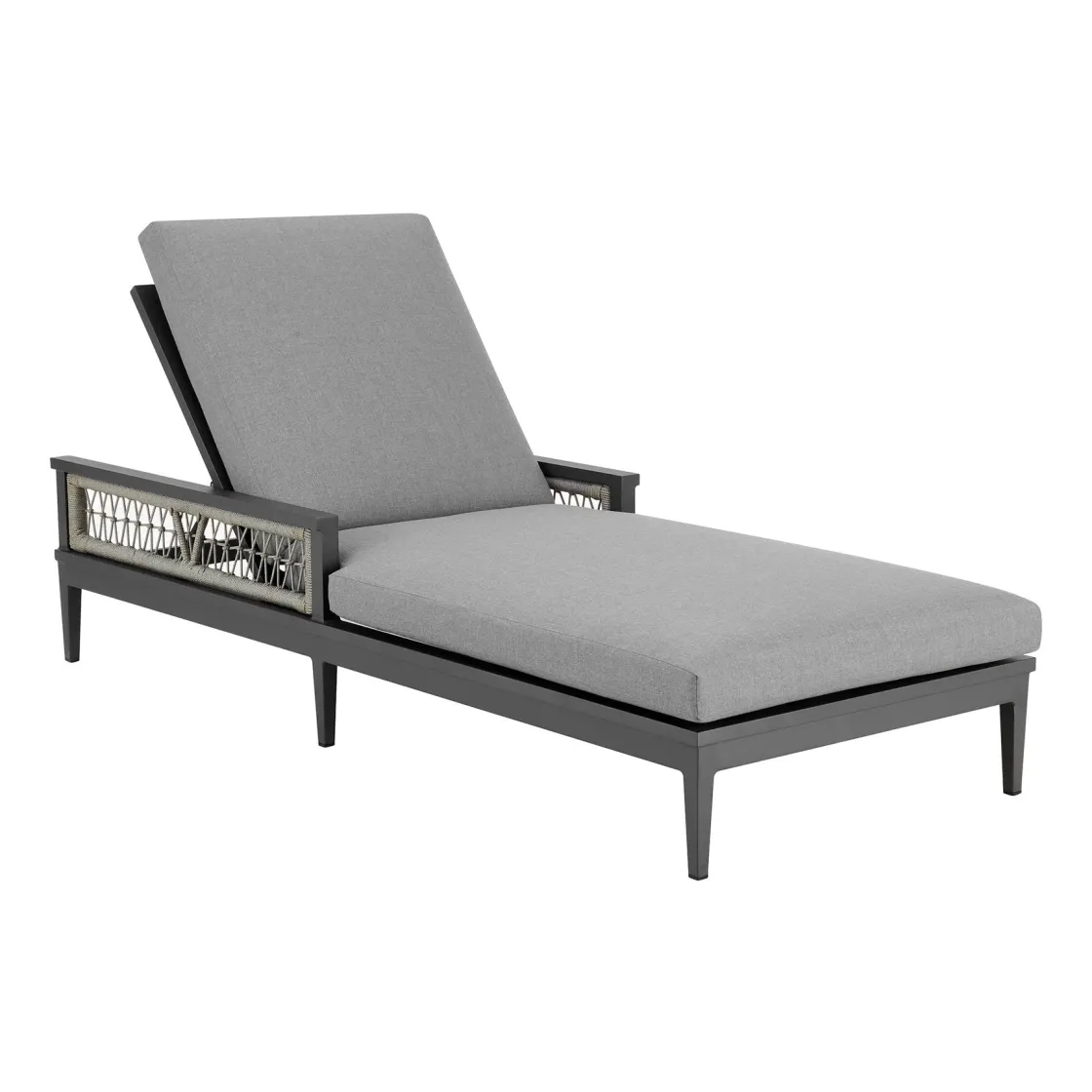 Mor Furniture Zella Outdoor Lounge Chaise In Earl Gray