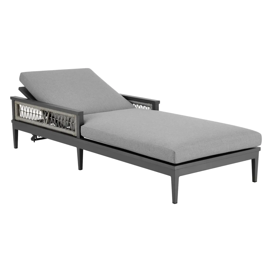 Mor Furniture Zella Outdoor Lounge Chaise In Earl Gray