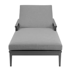 Mor Furniture Zella Outdoor Lounge Chaise In Earl Gray