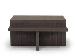 Mor Furniture Zendex Coffee Table & End Table Set In Brown
