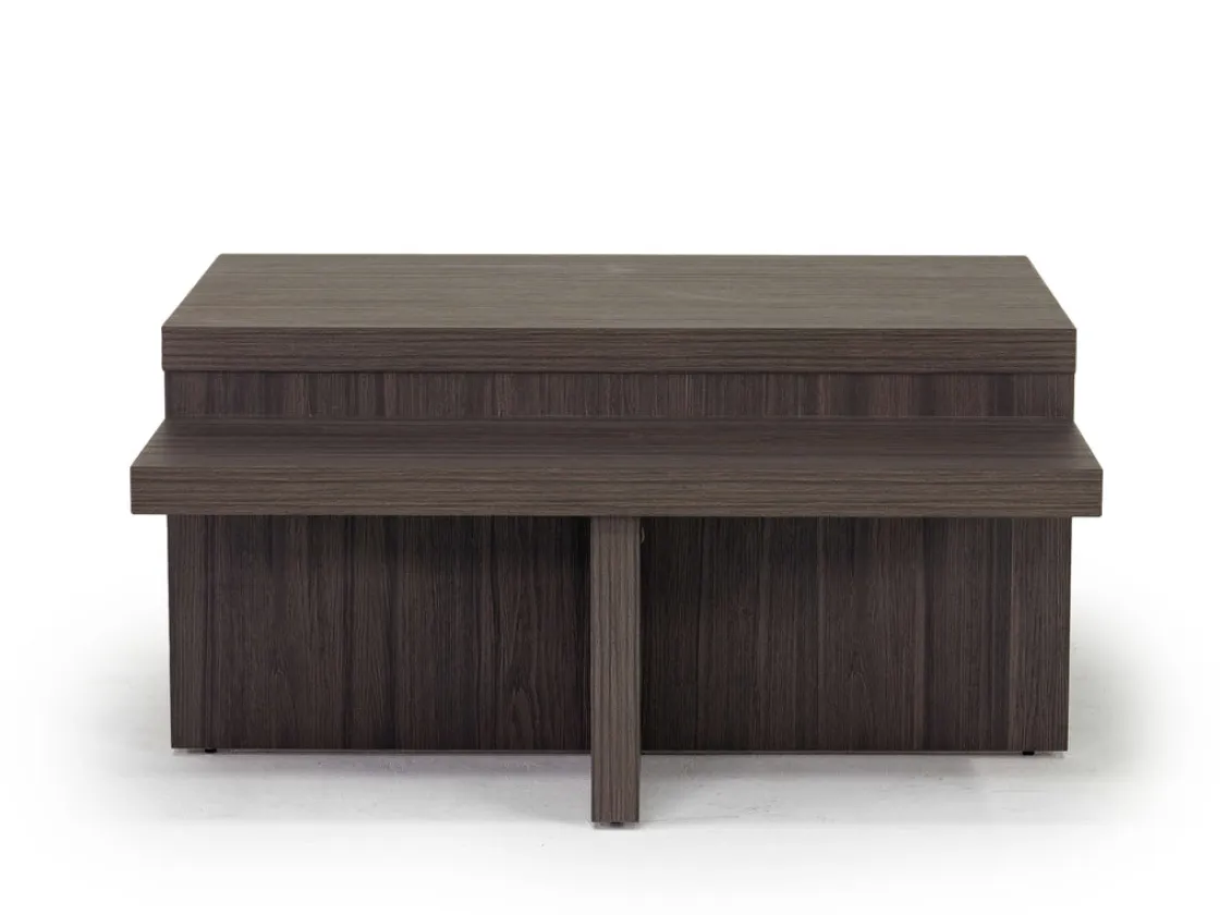 Mor Furniture Zendex Coffee Table & End Table Set In Brown